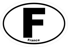 France F Oval Sticker