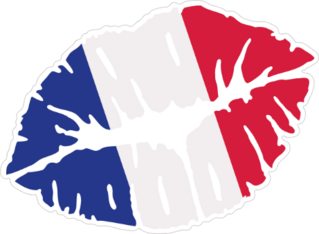France Flag Kiss Sticker