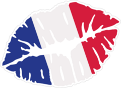France Flag Kiss Sticker