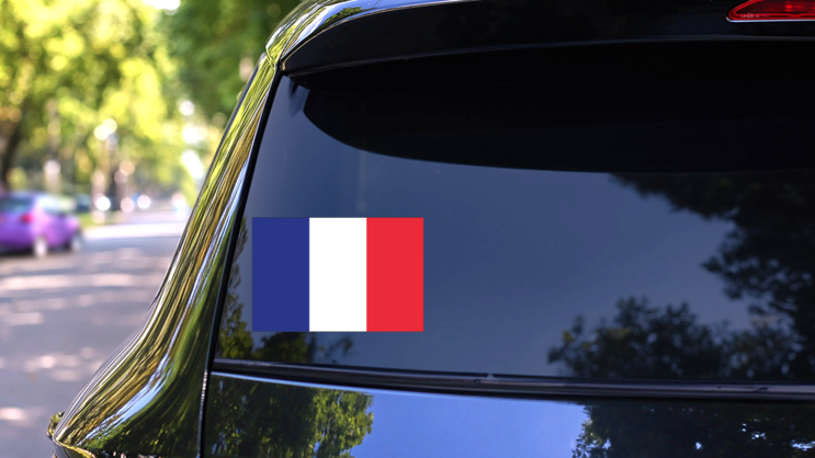 France Flag Sticker on a Rear Car Window (New) example