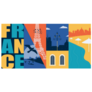 France Illustration City Skyline Ancient Landmarks Sticker
