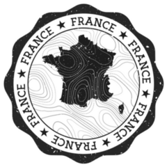 France Outdoor Stamp Round Sticker