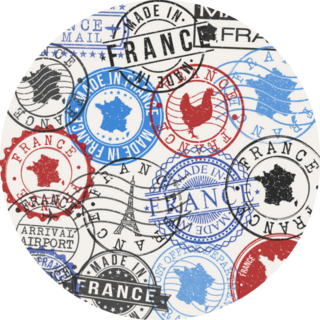 France Set Of Stamps Travel Sticker