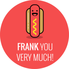 Frank You Very Much Hot Dog Sticker