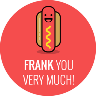 Frank You Very Much Hot Dog Sticker