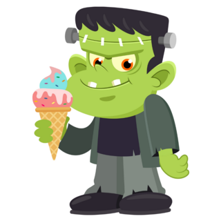 Frankenstein Eats Ice Cream Sticker