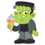Frankenstein Eats Ice Cream Sticker