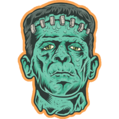 Frankenstein Face Sticker