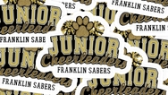 Franklin Saber Cheerleaders Custom Die Cut Stickers