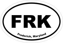 Frederick, Maryland Oval Stickers