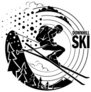 Free-rider Is Skiing Downhill Sticker