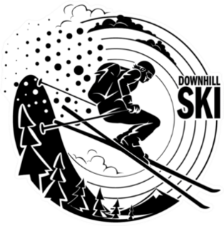Free-rider Is Skiing Downhill Sticker