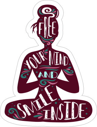 Free Your Mind and Smile Inside Yoga Sticker