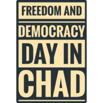 Freedom And Democracy Chad Sticker