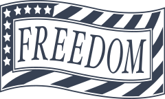 Freedom Usa Flag Sticker