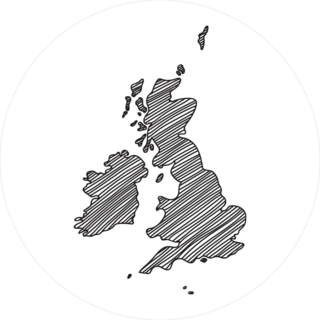 Freehand Sketch Of Great Britain Map Sticker