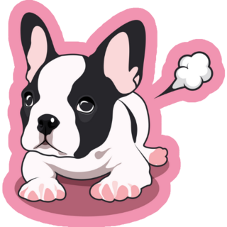 French Bulldog And His Little Fart Sticker