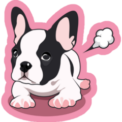 French Bulldog And His Little Fart Sticker