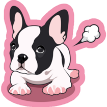 French Bulldog And His Little Fart Sticker