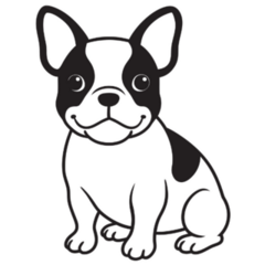 French Bulldog Body Sticker