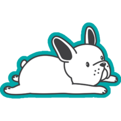 French Bulldog Cartoon Sticker