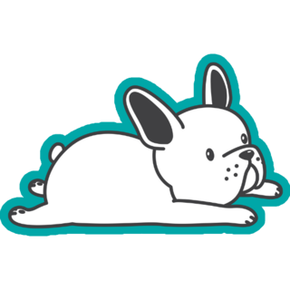 French Bulldog Cartoon Sticker