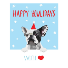 French Bulldog Christmas Holiday Sticker