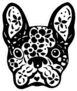 French Bulldog Day of the Dead Skull Sticker