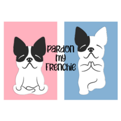 French Bulldog Doing Yoga Calm Sticker