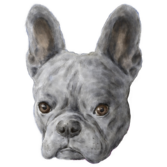 French Bulldog Marble Sticker