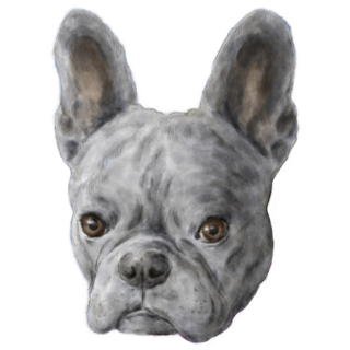 French Bulldog Marble Sticker