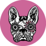 French Bulldog Mexican Sugar Skull Illustration Sticker