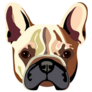 French Bulldog Mosaic Simple Sticker