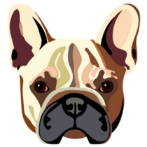 French Bulldog Mosaic Simple Sticker