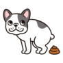 French Bulldog Poopy Sticker