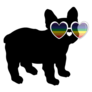 French Bulldog Rainbow Glasses Sticker