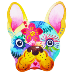French Bulldog Sugar Skull Sticker