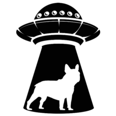 French Bulldog UFO Sticker
