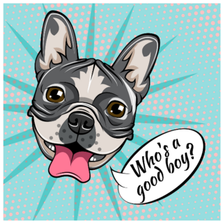 French Bulldog Who Good Boy Sticker