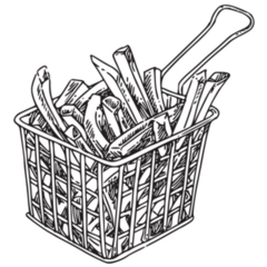 French Fries In Deep Fryer Sticker