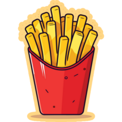 French Fries Potato Box Sticker