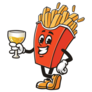 French Fries With Drink Sticker
