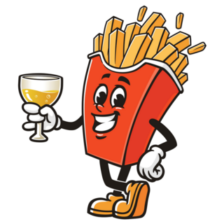 French Fries With Drink Sticker