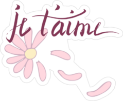 French I Love you Sticker