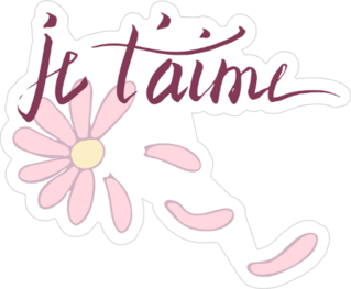 French I Love you Sticker