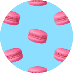 French Macarons Pattern In Pop Art Style Sticker