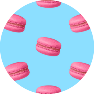 French Macarons Pattern In Pop Art Style Sticker