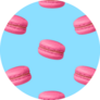 French Macarons Pattern In Pop Art Style Sticker