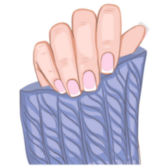 French Manicure Beauty Illustration Sticker