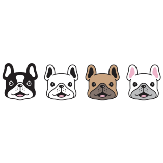 Frenchie Face Sticker Sheet 